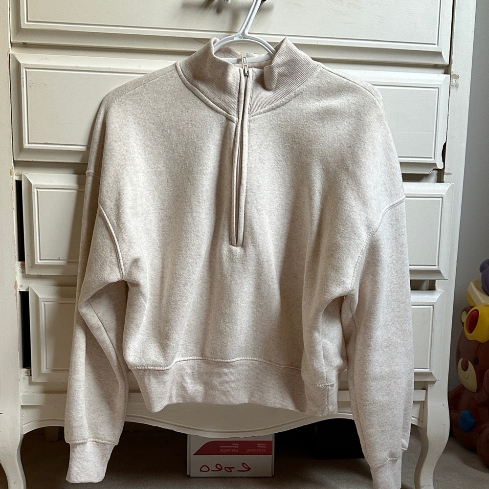 J.O & Co Women's Cream Half-Zip Sweater